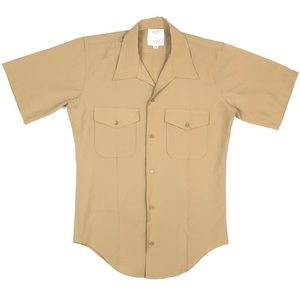 Vintage Greighton USMC Short Sleeve Button Shirt Uniform Men’s Size Small